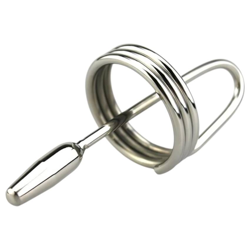 DeepRing – gyűrűs, fém dilátor - 9cm (ezüst)