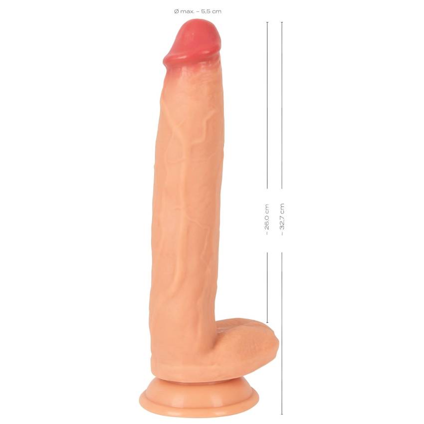 Realistixxx Real Giant - extra nagy, herés dildó (natúr) - Image 3
