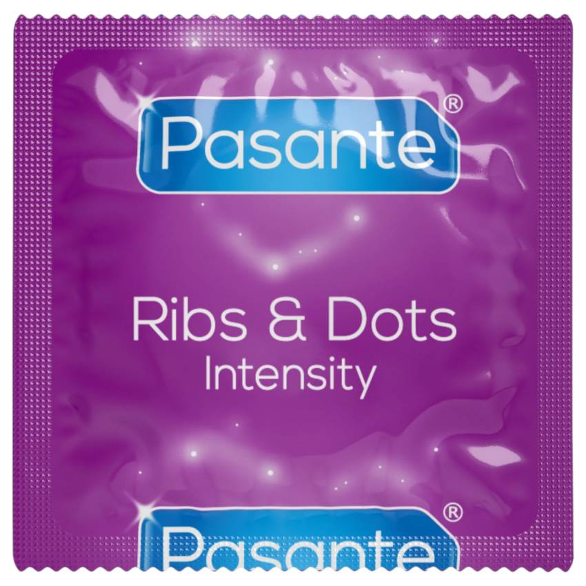 Pasante - bordázott, pontozott óvszer (12db)