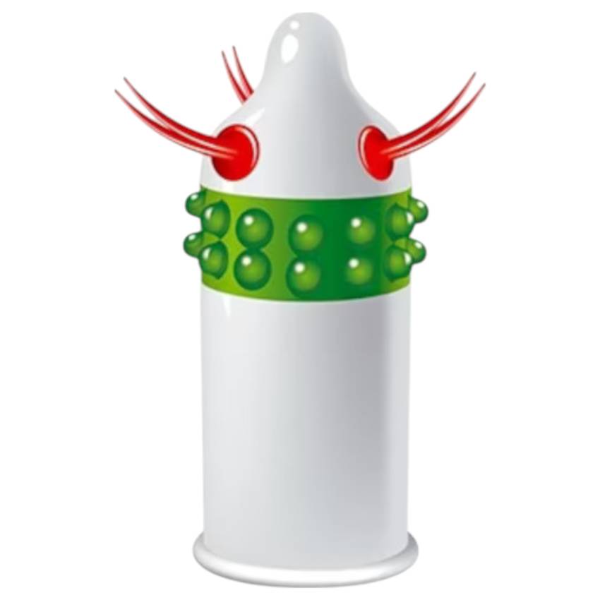 Egzo Uncle Bob - tüskés, csápos óvszer (1db) - Image 2