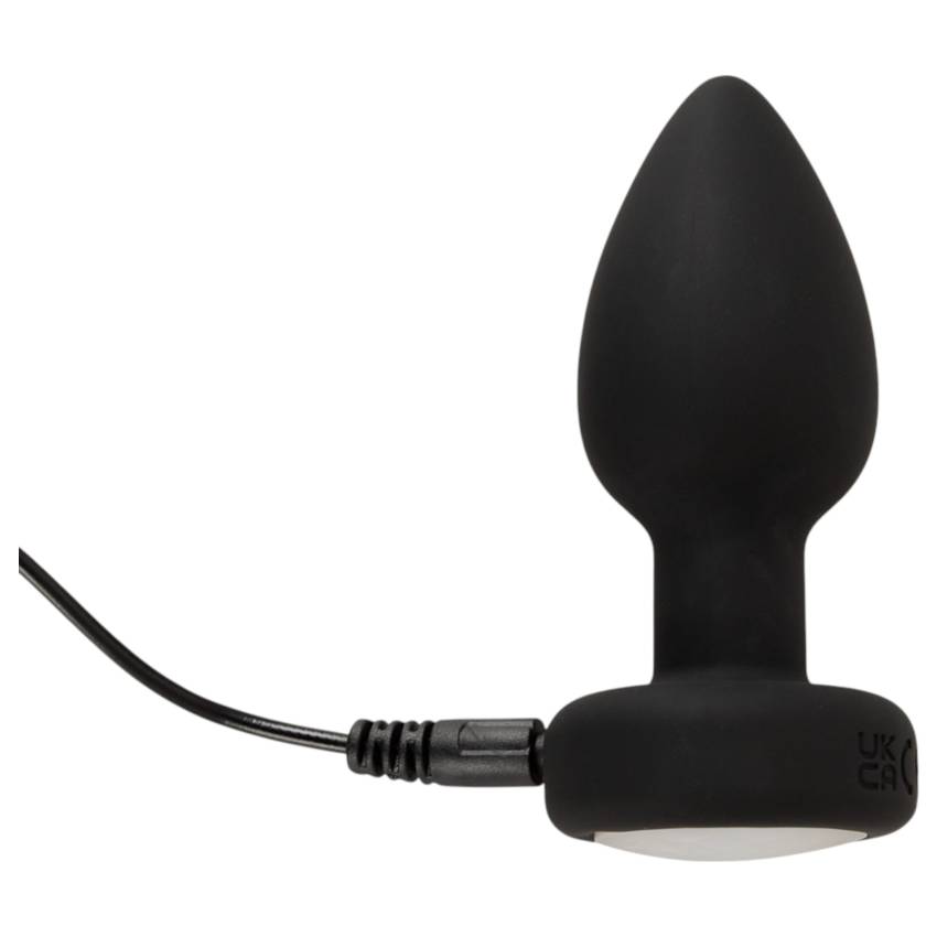 ANOS - világító, vibrációs anál plug (fekete) - Image 8