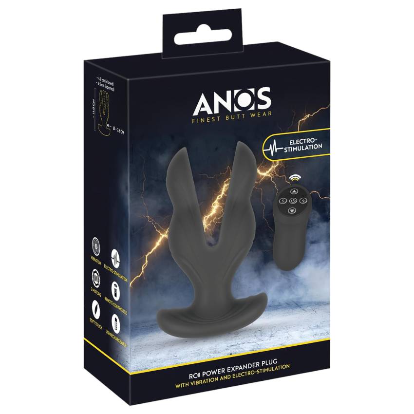 ANOS - kétágú anál vibrátor (fekete) - Image 2