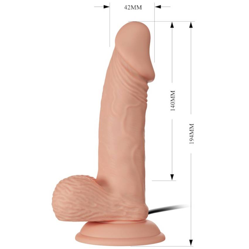 Baile Zebulon - élethű, herés vibrátor - 19cm (natúr) - Image 3
