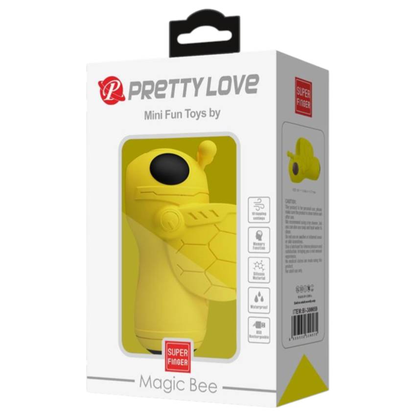 Pretty Love Magic Bee - csiklóizgató ujjvibrátor (sárga) - Image 2