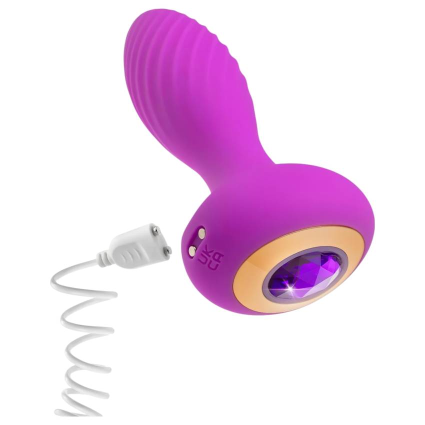 Oh My Gem - vibrációs anál plug kővel (lila) - Image 4