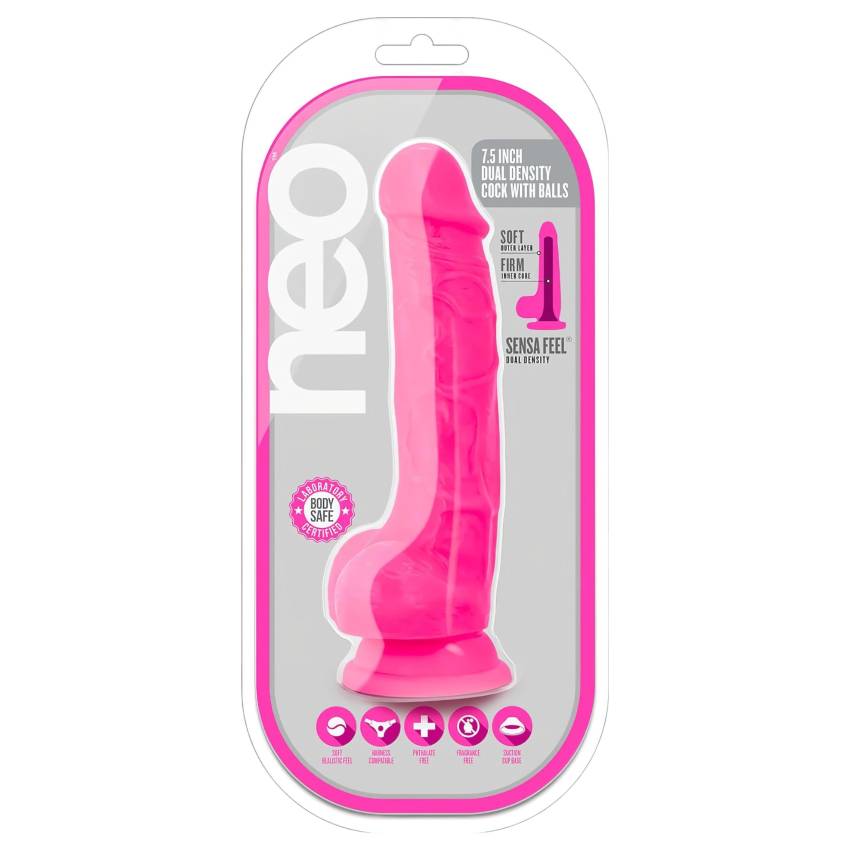 Blush Neo - tapadókorongos dildó - 19cm (pink) - Image 2
