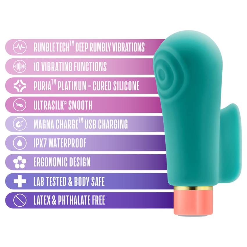 Blush Aria - stimuláló ujjvibrátor (zöld) - Image 4