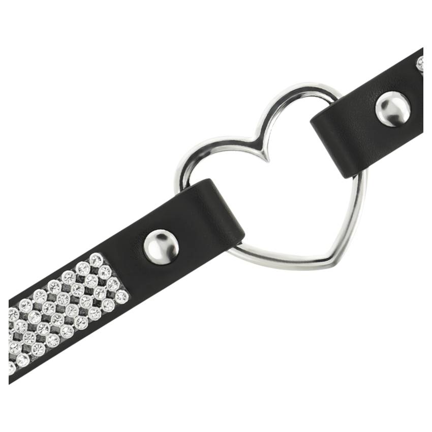 Coquette - strasszos choker szív medállal (fekete) - Image 5