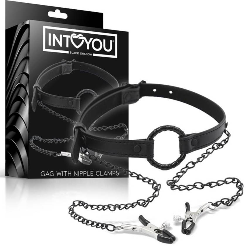 INTOYOU - szájpecek bimbócsipesszel (fekete)
