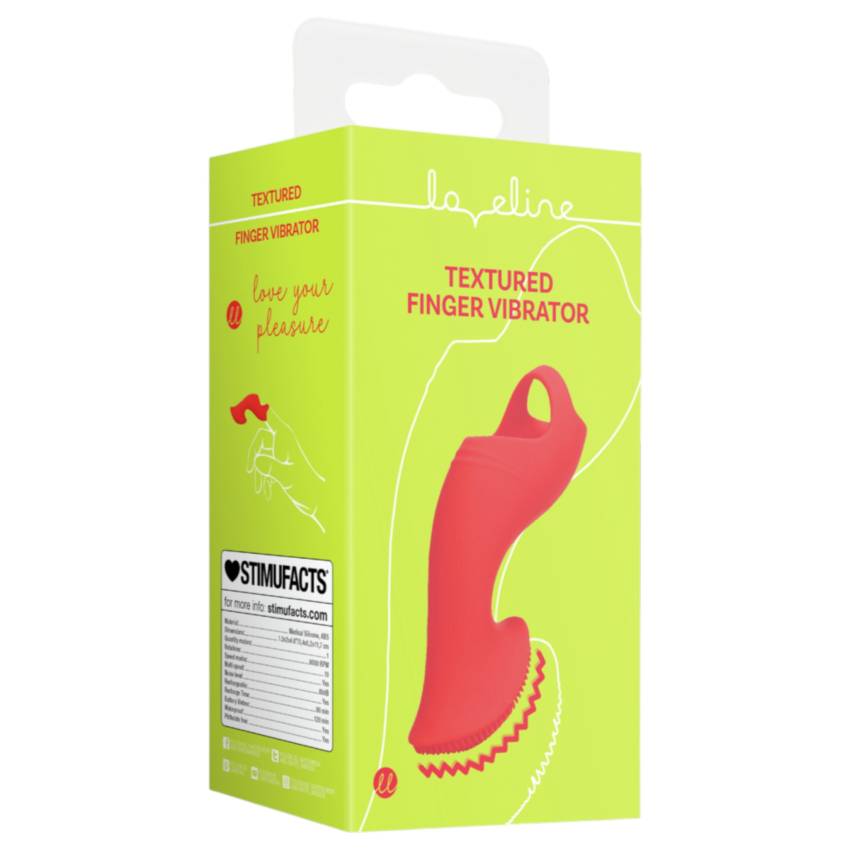 Loveline - stimuláló ujjvibrátor (piros) - Image 2