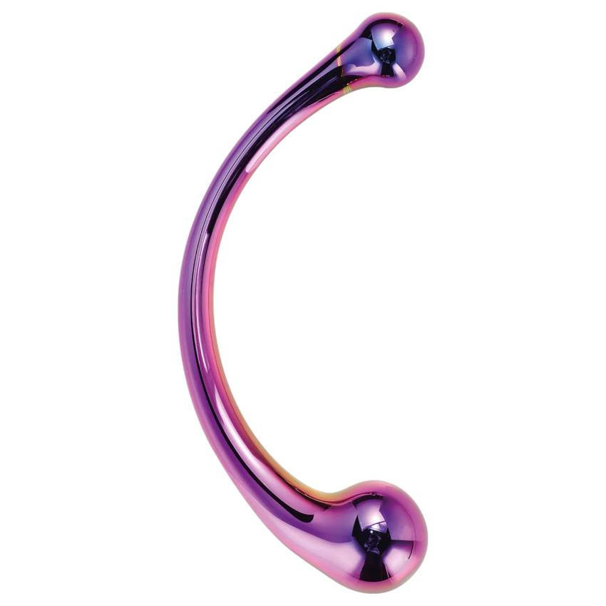 Dreamtoys - üveg masszírozó dildó (metál)