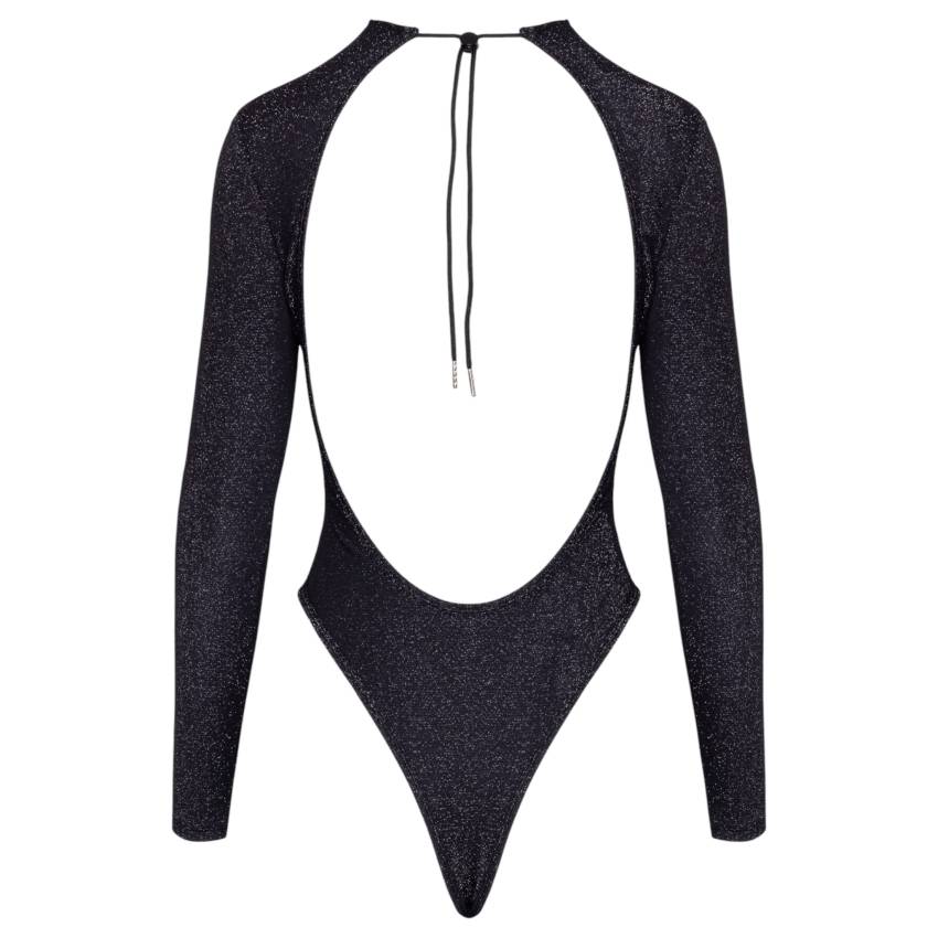 Cottelli - nyitott hátú, csillogós body (fekete) - Image 6