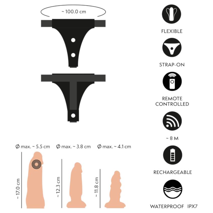 You2Toys - felcsatolható dildó szett (natúr) - Image 3