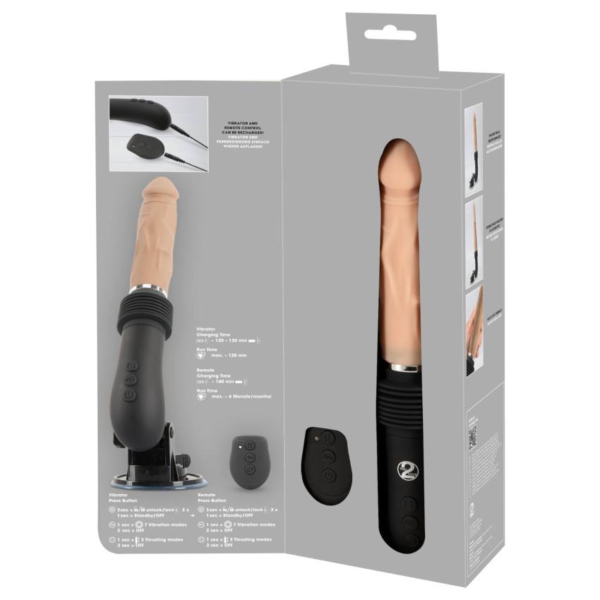 You2Toys RC Fucking Machine Flesh - lökő vibrátor (fekete) - Image 5