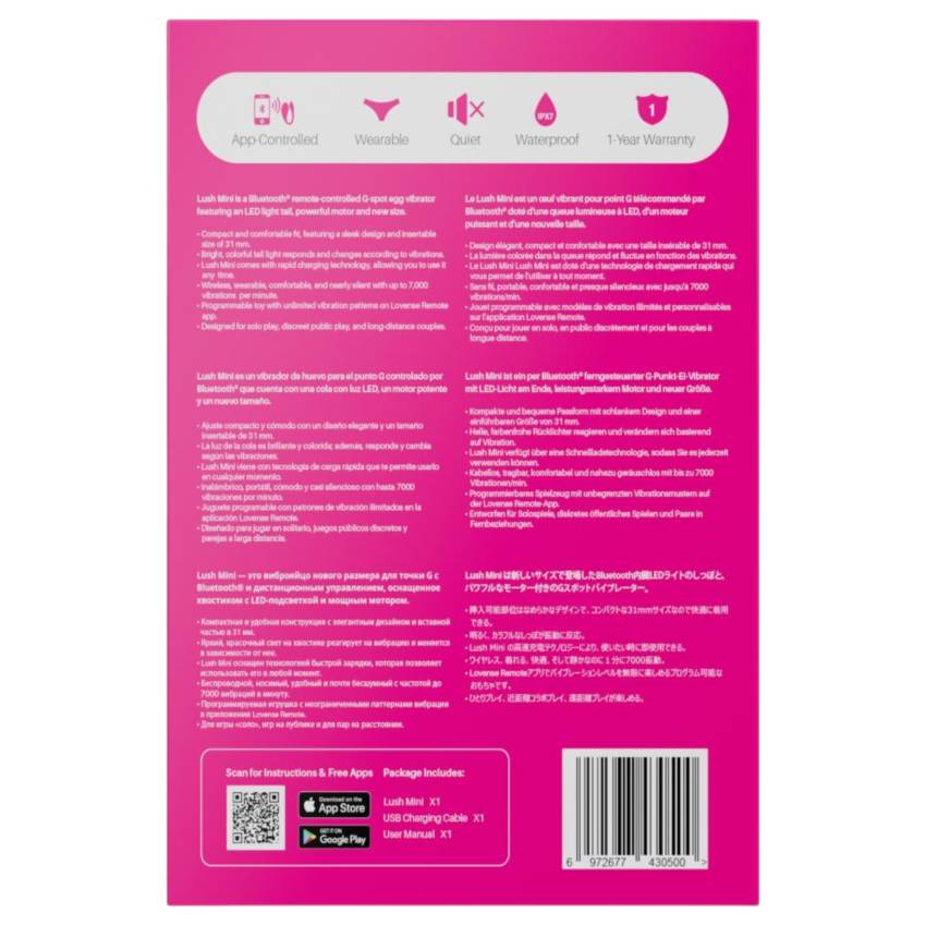 Lovense Lush Mini - okos vibrotojás (pink) - Image 6