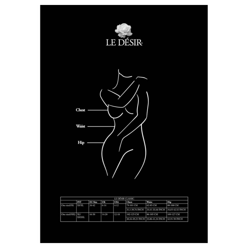 Le Désir Plus Size - nyitott harisnya - fekete (XXL-4XL) - Image 4